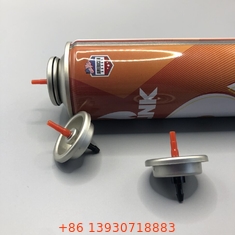 Plastique butane souche de gaz couleur rouge allumeur de gaz soupape de remplissage métallique et joints intérieurs en plastique