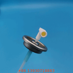 Valve à aérosol à mesure en aluminium argenté pour une compatibilité universelle