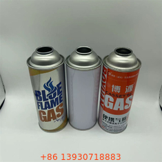 Un récipient à gaz butane à paroi droite avec un logo et un design personnalisés