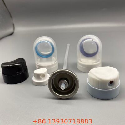 Valve aérosol de protection solaire avec couvercle hygiénique, joint étanche et fonctionnement à 360 degrés pour la pulvérisation de protection solaire