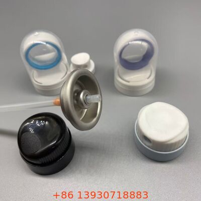 Valve de pulvérisation de protection solaire en aérosol avec technologie de sortie contrôlée, buse résistante aux obstructions et fonctionnement à 360 degrés