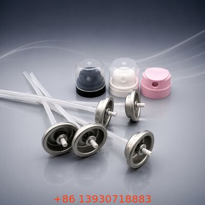 Valve de pulvérisation de shampooing sec en aérosol avec brouillard en poudre fine pour un fonctionnement à 360 degrés et des performances sans résidus