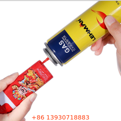Résistance d'alcali de soupape de recharge de butane d'admission de briquet de gaz de fer-blanc en métal