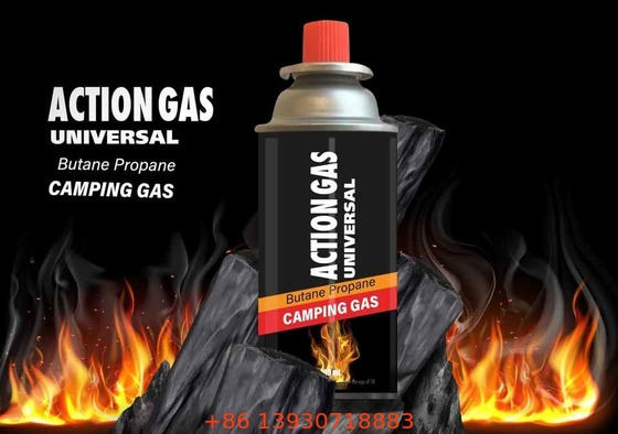 Bouteille de gaz au butane de 65 x 158 mm pour l'industrie avec logo personnalisable