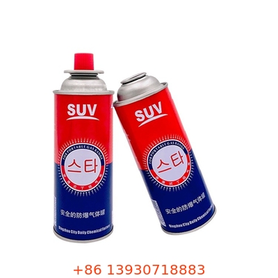 La cartouche de gaz butane rechargeable adaptée aux besoins du client va à l'extérieur anti-corrosion