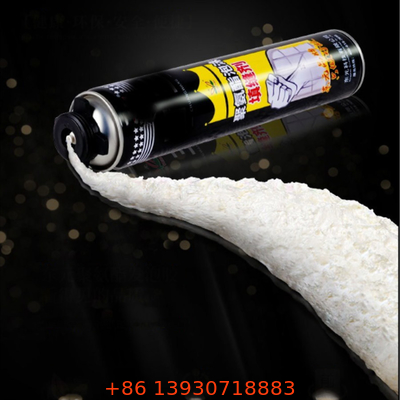 soupape de mousse de matériaux de construction de soupape d'aérosol de colle de verre de mousse d'unité centrale de fer-blanc de pouce avec la paille