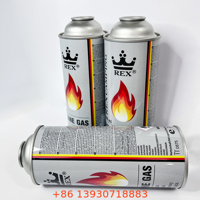 Réservoir de gaz de butane de fer-blanc avec la boîte métallique de couleur de CMYK 4 et de couleur 1 X de Panton