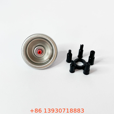 Métal et valve en plastique de recharge de gaz de tige en plastique rouge de gaz de butane