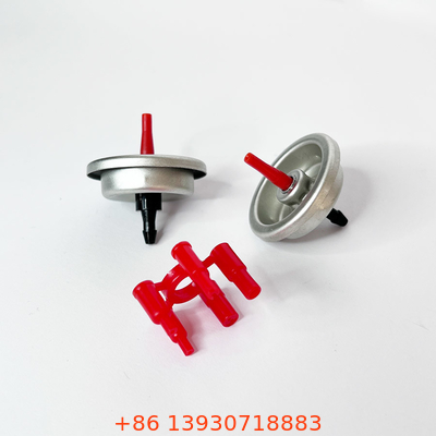 Métal et valve en plastique de recharge de gaz de tige en plastique rouge de gaz de butane