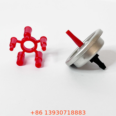 soupape rouge de suffisance d'allumeur de butane d'anti corrosion portative avec la tasse de support de fer-blanc