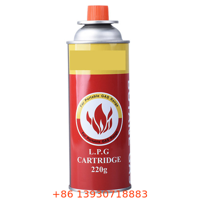 Boîte métallique rechargeable adaptée aux besoins du client de cuisinière à gaz du butane 220g pour des fourneaux de cassette de lanternes