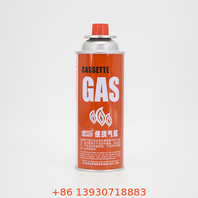 CMYK imprimant la boîte métallique rechargeable de gaz de butane pour la capacité du fourneau de camping 400ml