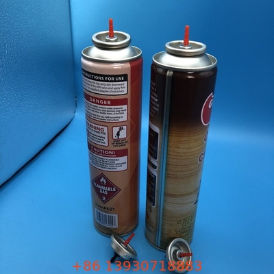 Coupe de montage en plastique butane de couleur rouge avec fossettes vers le bas - soupape de remplissage de l'allume-gaz