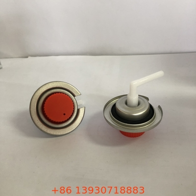 Valve de cartouche de gaz en PP pour cartouche de carburant au butane et cartouche de gaz au butane avec carrosserie métallique