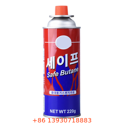 65 X 158 mm Cartouche de gaz de butane de commodité Bouteille de gaz de butane Logo sur mesure