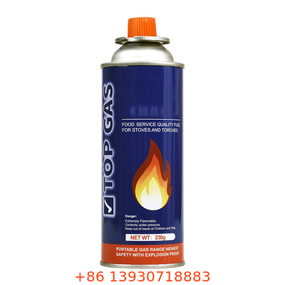 Récipient à gaz de butane de 220 g et 227 g de capacité 65 x 158 mm pour les applications industrielles
