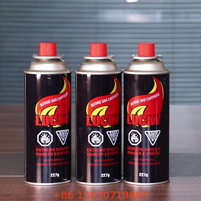 Boîte à gaz au butane - Produit avec CMYK 4 couleur et couleur Panton