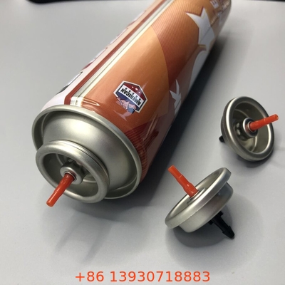 Plastique butane souche de gaz couleur rouge allumeur de gaz soupape de remplissage métallique et joints intérieurs en plastique
