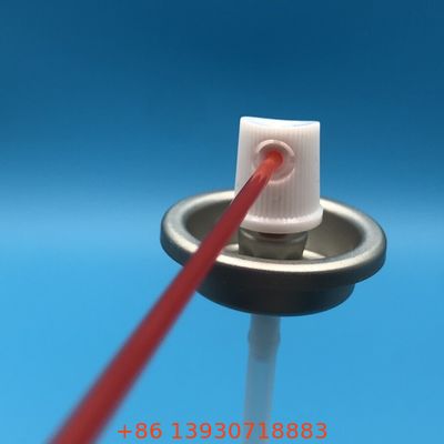 Valve à aérosol de nettoyage du carburateur avec courant concentré à haute pression, construction résistante aux produits chimiques et fonctionnement à 360 degrés