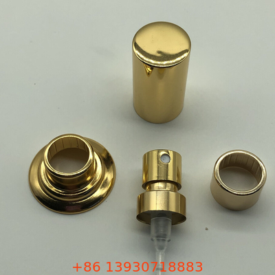 Pompe à parfum de luxe haut de gamme pour marques prestigieuses avec collerette en aluminium personnalisable