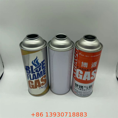 Un récipient à gaz butane à paroi droite avec un logo et un design personnalisés