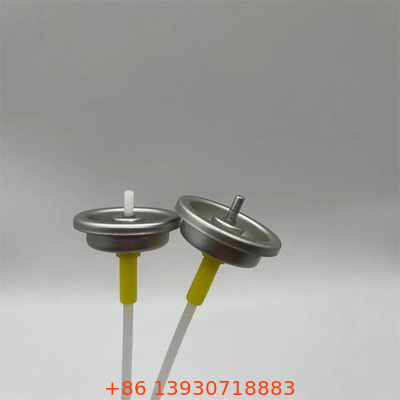 Valve à aérosol à actionneur à bouton en aluminium pour l'étanchéité des joints