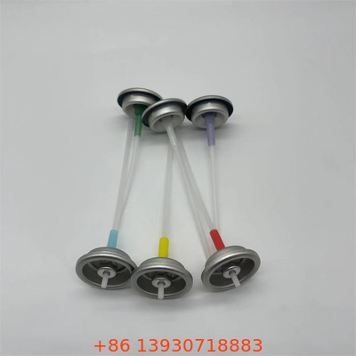Valve à aérosol à actionneur à bouton en aluminium pour l'étanchéité des joints