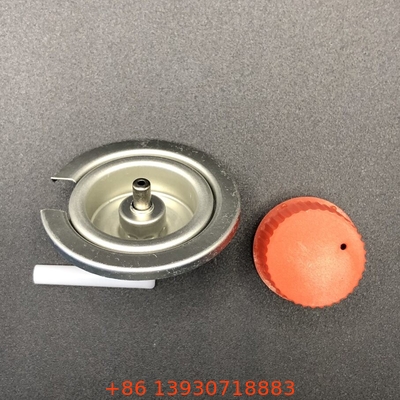 Valve à gaz butane de camping de couleur noire avec plaque d'étain et matériau PP dans le manche noir