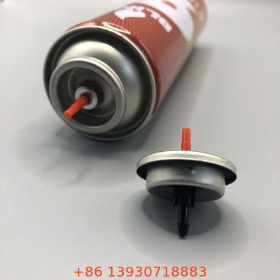 Valve de remplissage de l'allumeur de gaz de logement inversé avec coupe de montage rechargeable des deux côtés et plaque d'étain laqué transparente