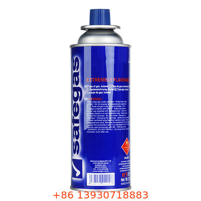 Valve aérosol pour réchaud au butane avec capuchon de protection rouge et bouton de contrôle de débit de précision