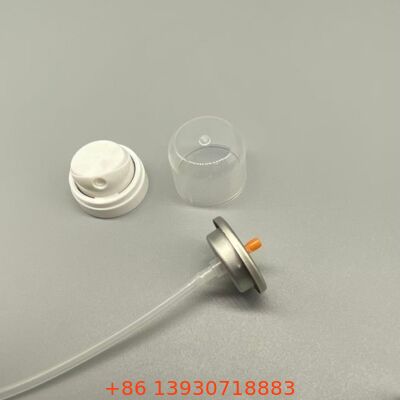 Valve de pulvérisation d'aérosol à buse de brouillard ultrafin pour une performance sans résidus et un fonctionnement à 360 degrés pour le shampooing sec