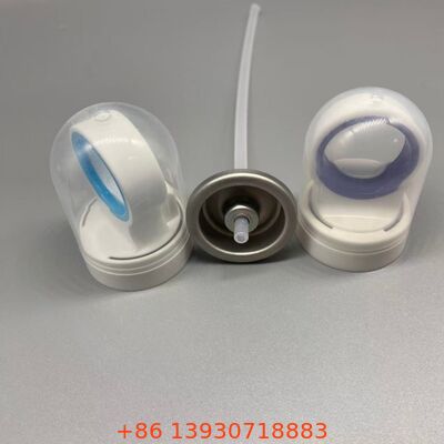 Valve aérosol de protection solaire avec couvercle hygiénique, joint étanche et fonctionnement à 360 degrés pour la pulvérisation de protection solaire