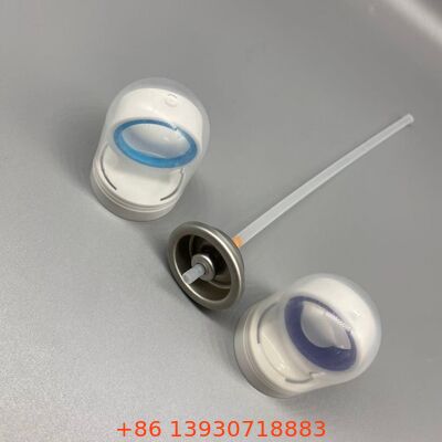 Valve d'aérosol de protection solaire avec couvercle de sécurité pour applications de protection solaire à pulvérisation continue