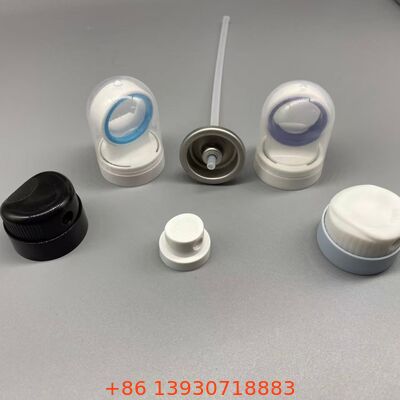 Valve d'aérosol de protection solaire avec couvercle de sécurité pour applications de protection solaire à pulvérisation continue