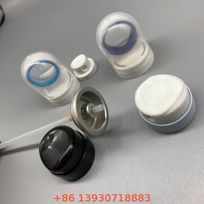 Valve de pulvérisation de protection solaire en aérosol avec technologie de sortie contrôlée, buse résistante aux obstructions et fonctionnement à 360 degrés