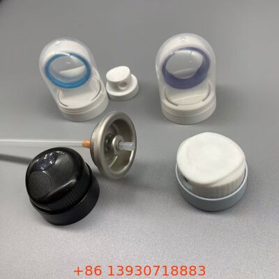Valve de pulvérisation de protection solaire en aérosol avec technologie de sortie contrôlée, buse résistante aux obstructions et fonctionnement à 360 degrés