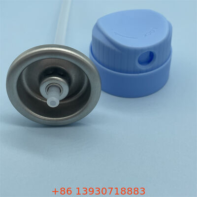 Une soupape aérosol de protection solaire d'un pouce avec une buse résistante à l'obstruction et un fonctionnement à 360 degrés pour une protection complète du corps