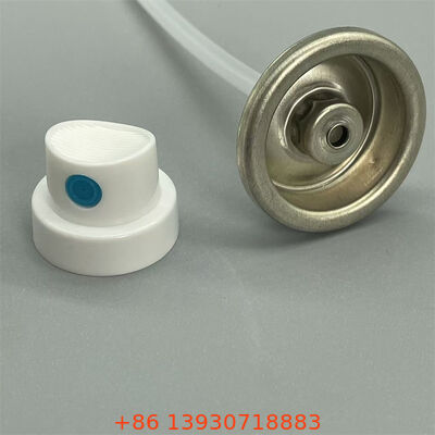 Valve de pulvérisation de peinture féminine à aérosol résistante aux UV à couleur assortie prête à l'installation pour une distribution en douceur