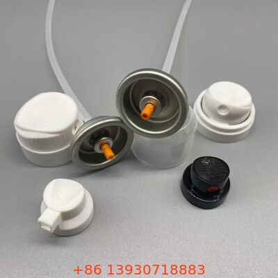 Valve d'aérosol pour shampooing sec avec technologie de distribution de poudre sans danger pour la couleur