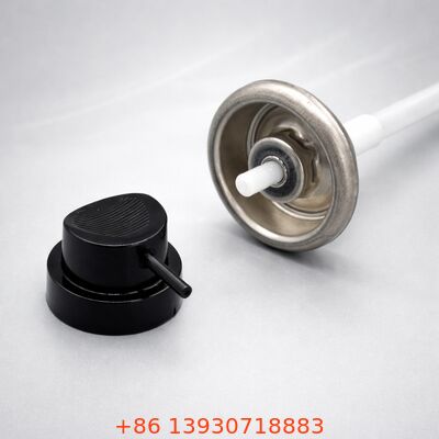 Valve aérosol en fer-blanc métallique de 1 pouce avec distribution à 360° tête en bas pour pulvérisation multidirectionnelle