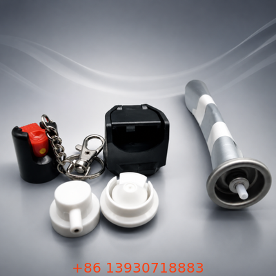 Ensemble de vannes continues en aluminium de 20 mm pour emballage en aérosol à pulvérisation de poivre avec motif de pulvérisation personnalisable
