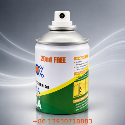 Valve de pulvérisation de peinture mâle à aérosol à finition lisse avec atomisation de brouillard fin et finition de couleur compatible résistante aux UV
