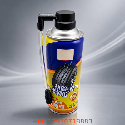Valve de gonflage de pneu en aérosol en fer blanc d'un pouce, avec couleur d'actionneur personnalisable pour l'entretien des pneus