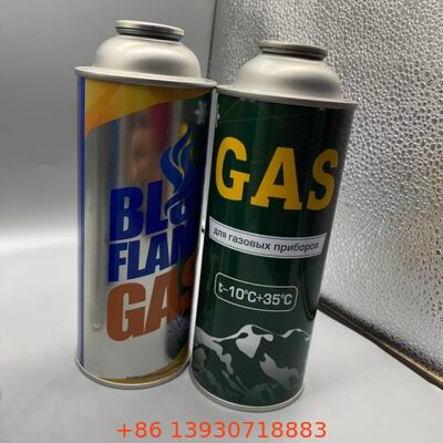 Cartouche de gaz de butane rechargeable de qualité supérieure en fer blanc de 65 mm pour poêles de camping et cuisine en plein air
