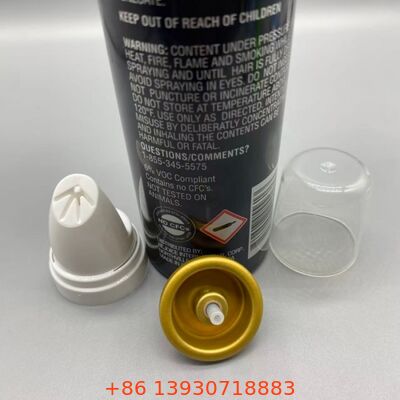 Valve aérosol pour mousse à raser inversée avec aluminium résistant à la corrosion et fonctionnalité à 360 degrés