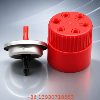 Valve de recharge de butane Precision One Inch avec tige en plastique rouge et joint Buna