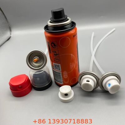 Une soupape aérosol fiable pour la pulvérisation de colle capillaire avec brouillard de précision, buse anti-embouteillage et conception résistante aux produits chimiques pour la fixation des extensions capillaires