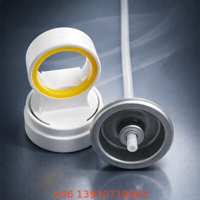 Valve d'aérosol de distribution de brume fine, capuchon de verrouillage de sécurité pour enfants, motif de pulvérisation uniforme, pour la protection solaire et les soins personnels