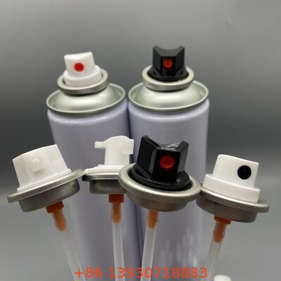 Valve d'aérosol masculine résistante aux UV coordonnée par couleur de précision avec performances d'étanchéité élevées et ensemble d'actionneur de pulvérisation